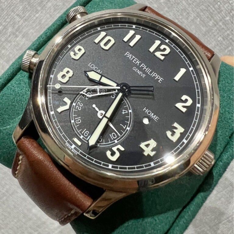 Preowned Y2019 Patek Philippe Calatrava Pilot Traveltime Blue 5524G