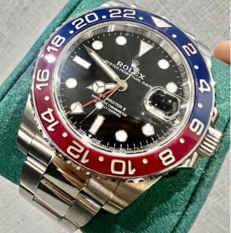 Like New Unpolished Y2024 Rolex GMT Master II Pepsi Oyster 126710BLRO