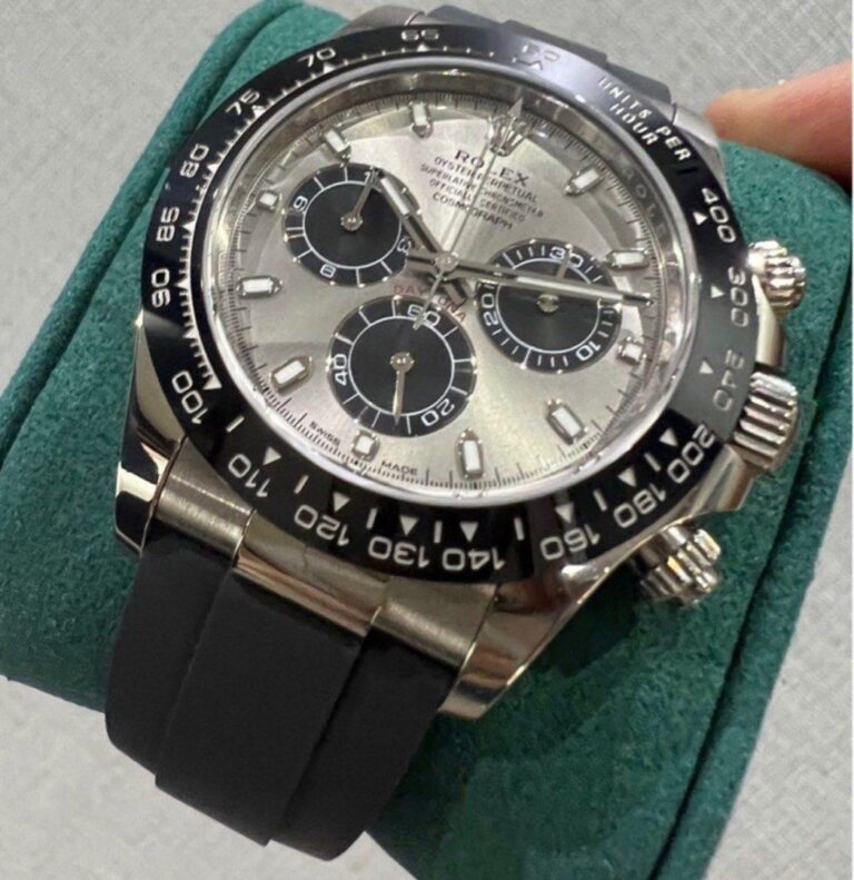 Like New Y2019 Rolex Daytona White Gold Ghost Oysterflex 116519LN