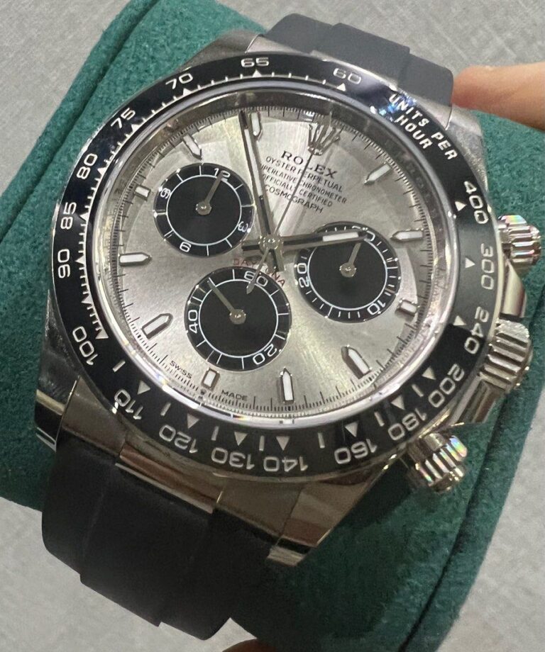Unpolished Like New Y2023 Rolex Daytona Oysterflex White Gold Rubber Ghost 126519LN
