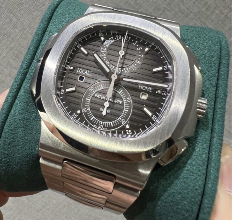 Like New Y2018 Patek Philippe Nautilus Chronograph Traveltime Steel Bracelet 5990/1A