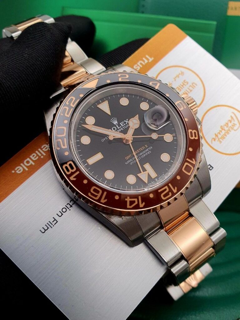 2020 nice Rolex gmt master ii root beer 126711chnr rose gold 👌🤎luxury ceramic 40mm sports