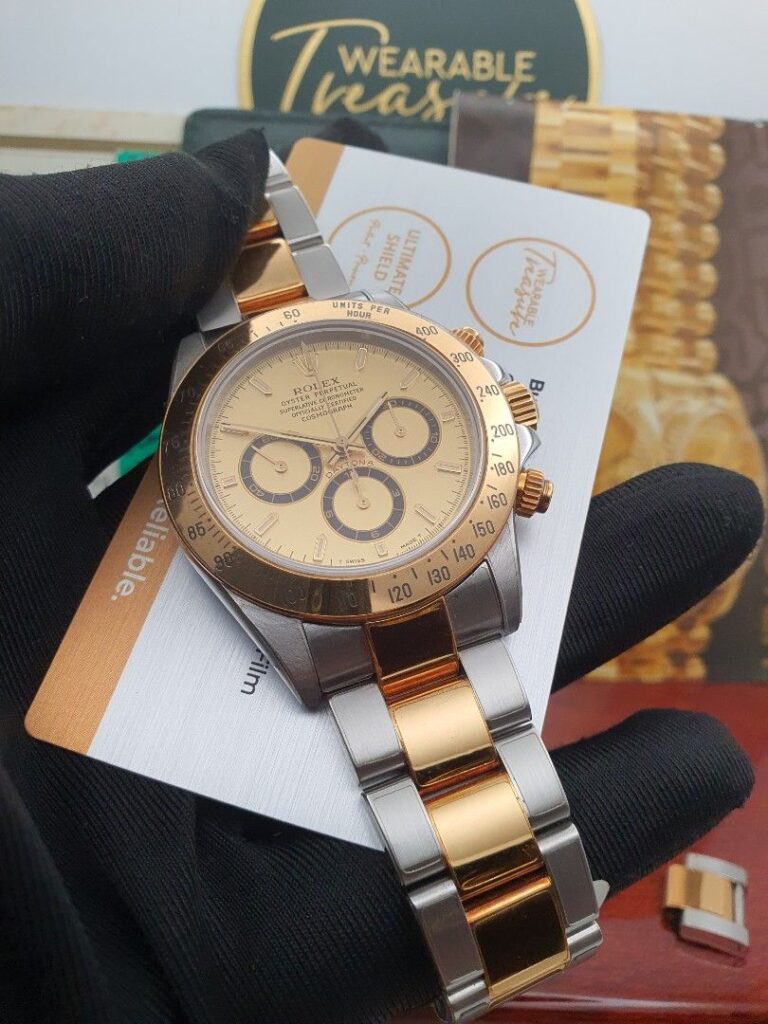 1999 Vintage daytona Rolex cosmograph 16523 40mm sports model 2 tone gold
