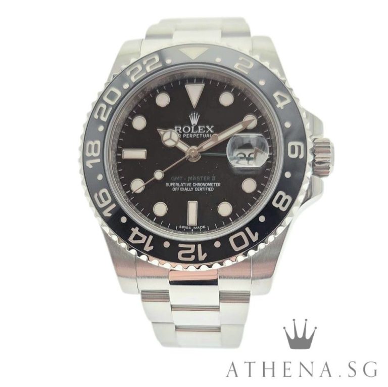 ROLEX OYSTER PERPETUAL DATE GMT MASTER II CERAMIC “AN” SERIES WITH BOX & CERT DATED (06/2014) 116710LN