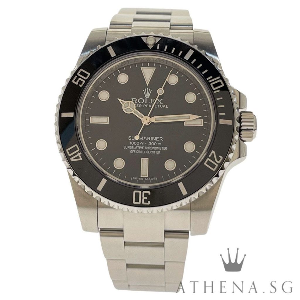 ROLEX OYSTER PERPETUAL SUBMARINER CERAMIC NO DATE “AN” SERIES WITH BOX & CERT DATED (03/2020) 114060
