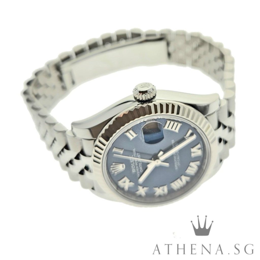 UNWORN!! ROLEX MID SIZE OYSTER PERPETUAL DATEJUST 31 “AN” SERIES “BLUE ROMAN DIAL” WITH BOX & CERT DATED 05/2025 (STILL UNDER AGENT WARRANTY) 278274