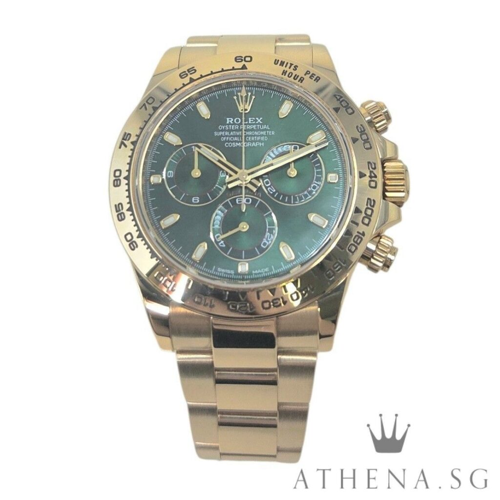 LIKE NEW!!! ROLEX 18K YELLOW GOLD OYSTER PERPETUAL COSMOGRAPH DAYTONA “AN” SERIES “JOHN MAYER DIAL” WITH BOX & CERT DATED 01/2021 116508 [WITH ROLEX SERVICE CENTRE PAPERS]