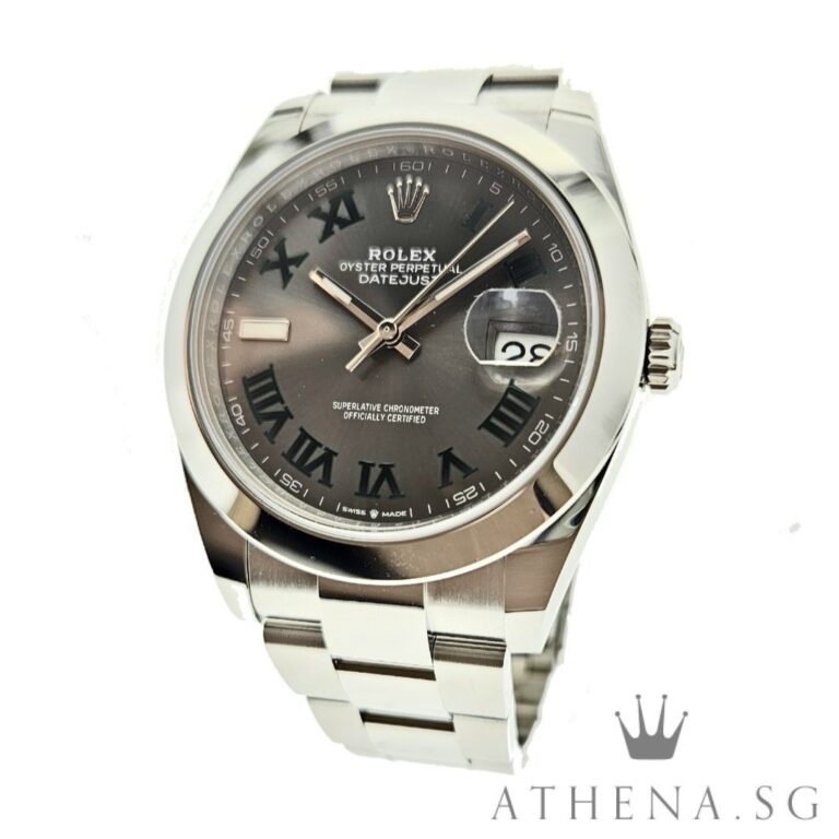 UNWORN!! ROLEX MENS OYSTER PERPETUAL DATEJUST 41 “AN” SERIES “WIMBLEDON SLATE GREY ROMAN DIAL” WITH BOX & CERT DATED (02/2026) (UNDER AGENT WARRANTY) 126300