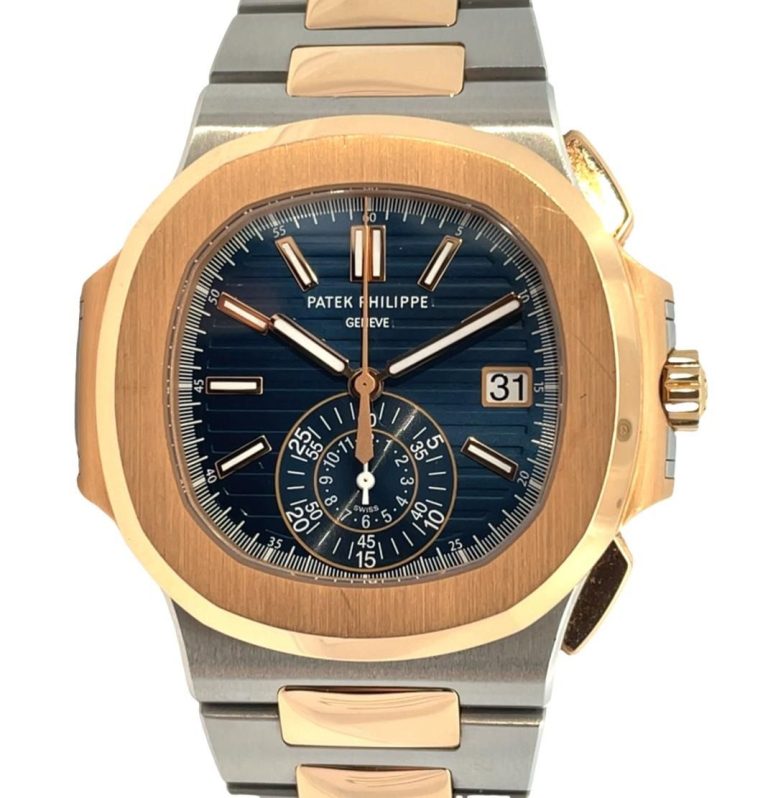 Patek Philippe Nautilus “Blue Dial” Chronograph Steel/ Rose Gold