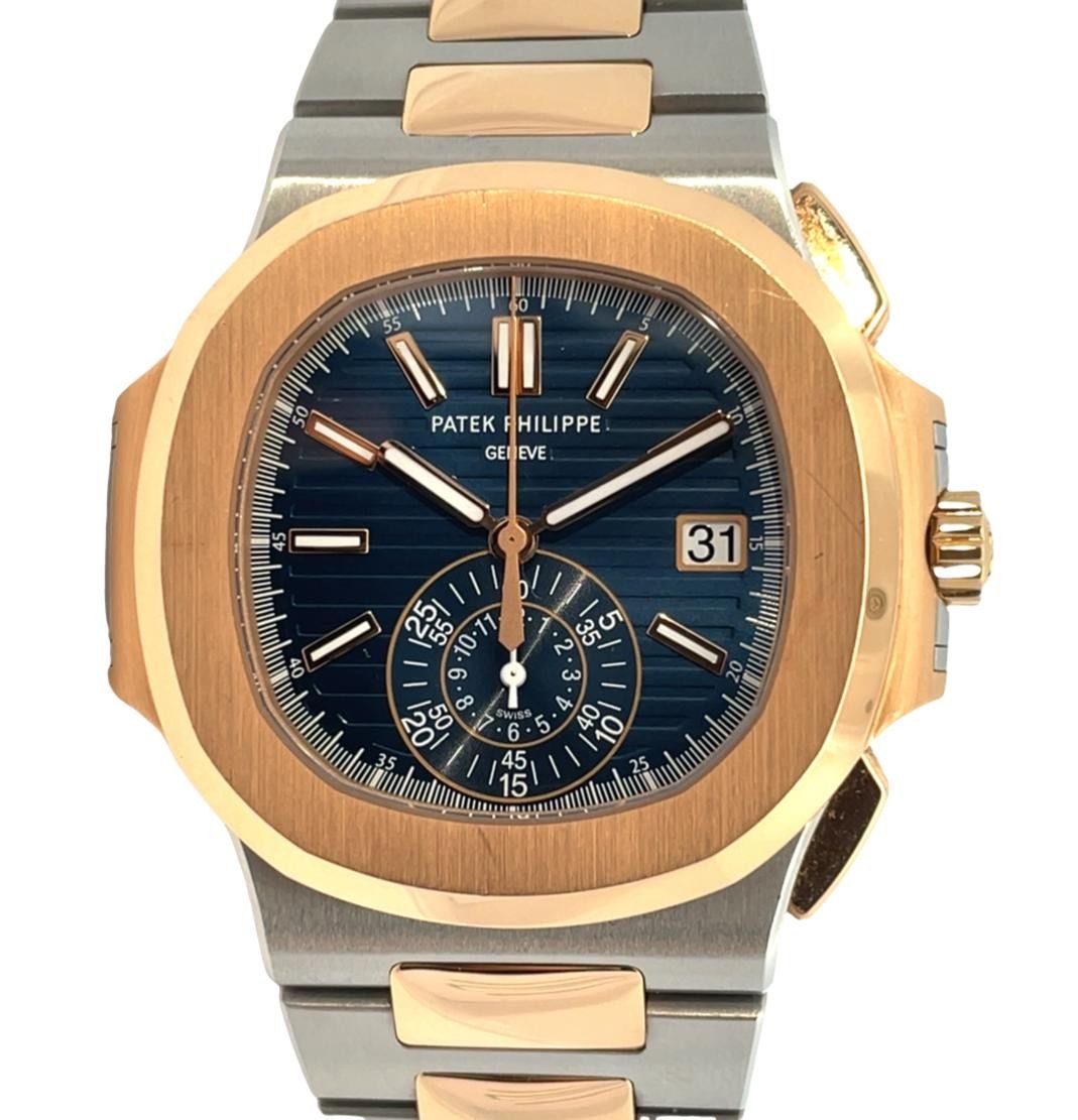 Patek Philippe Nautilus “Blue Dial” Chronograph Steel/ Rose Gold