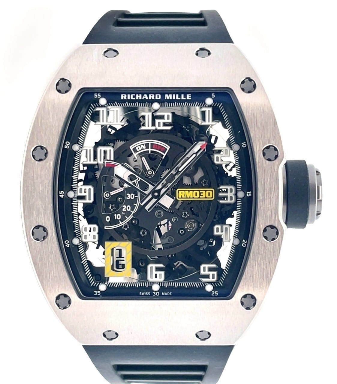 Richard Mille Automatic Declutchable Rotor White Gold, RM 030