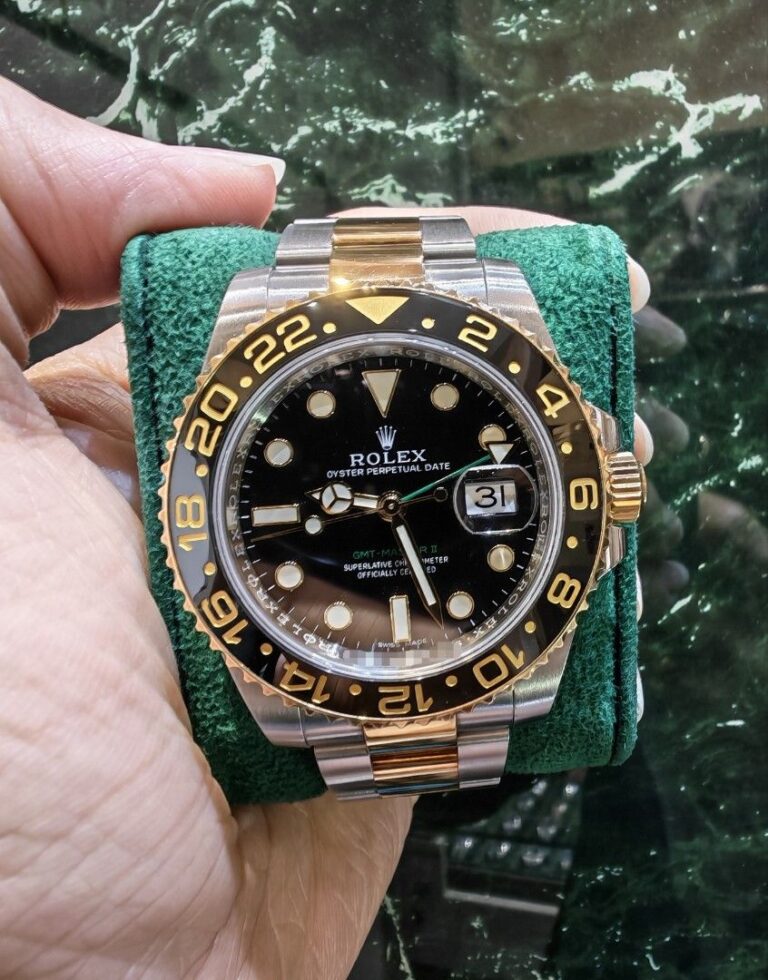 Dec 2018 Rolex GMT master 2 half gold black dial ceramic 116713ln