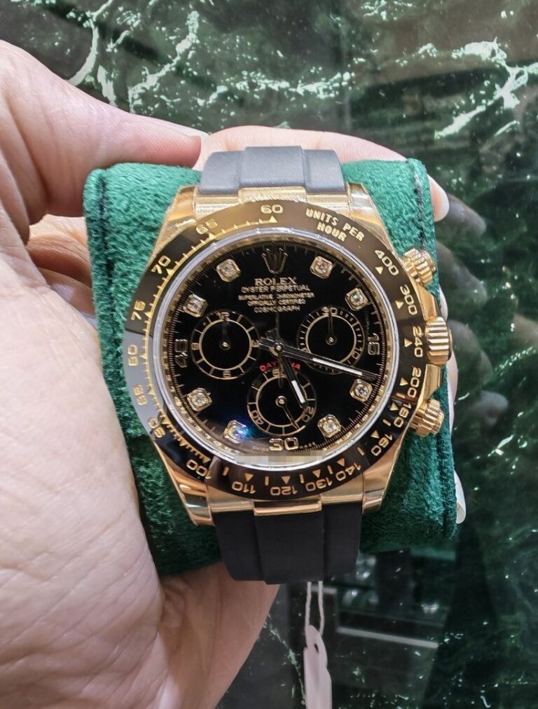 Rolex Daytona full yellow gold black diamond dial 116518ln