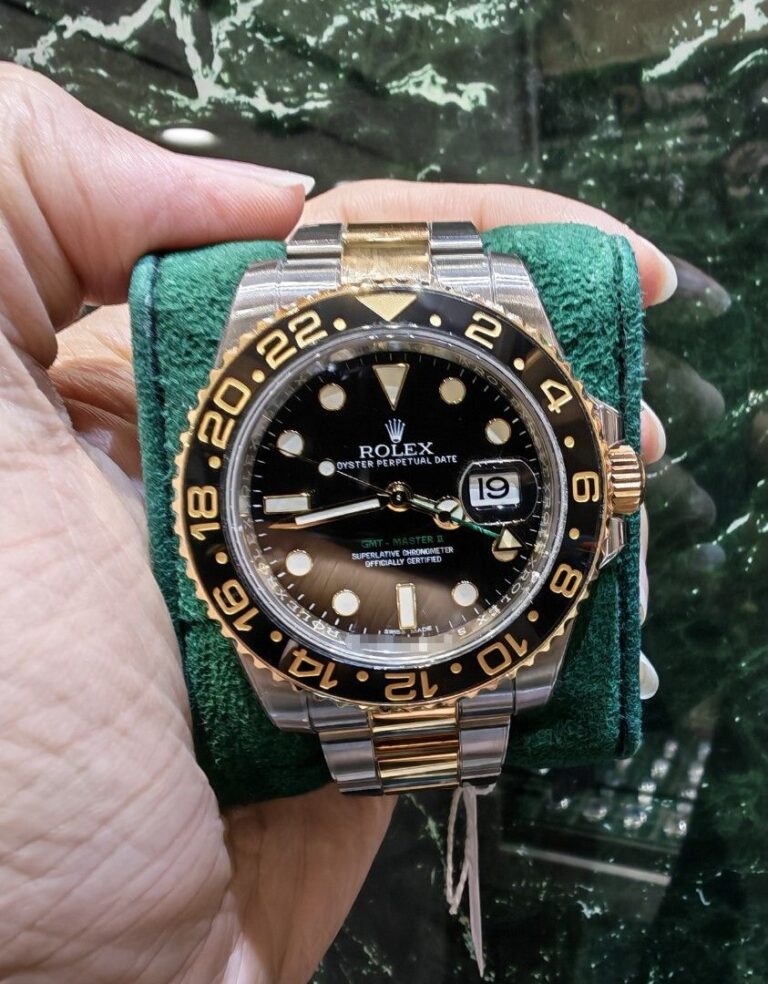 Rolex GMT master 2 half gold black dial ceramic