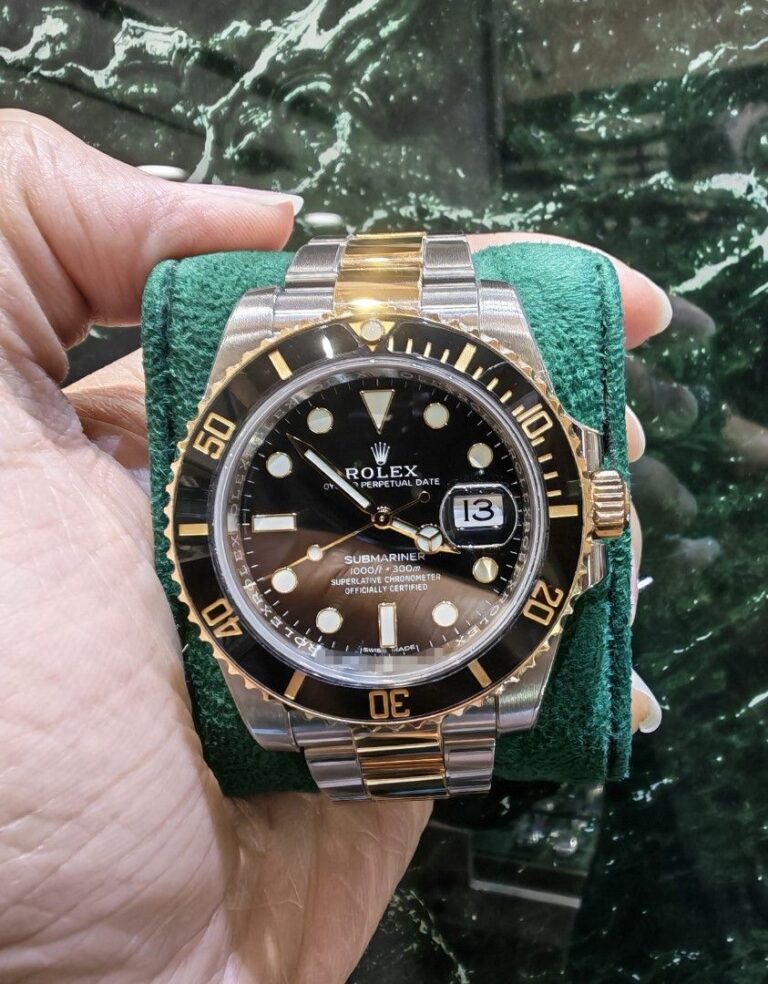 Rolex Submariner 40 half gold black dial ceramic 116613ln