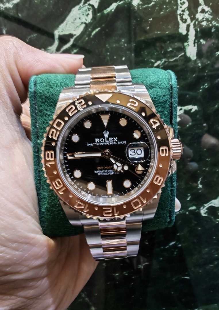 Jan 2026 Rolex GMT master 2 half rose gold 126711chnr