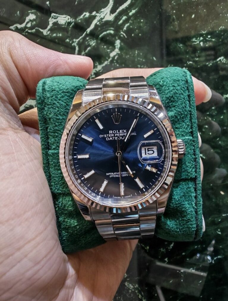 Rolex Datejust 36 blue baton dial oyster 126234