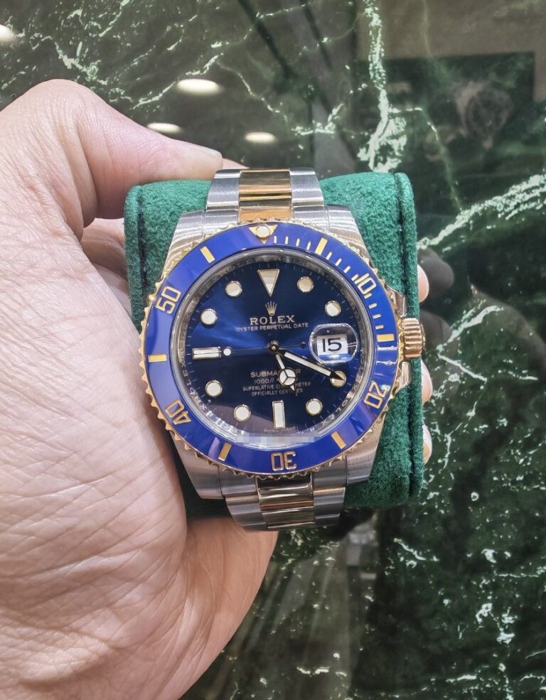 Rolex Submariner 40 half GOLD BLUE SUNBURST dial 116613lb