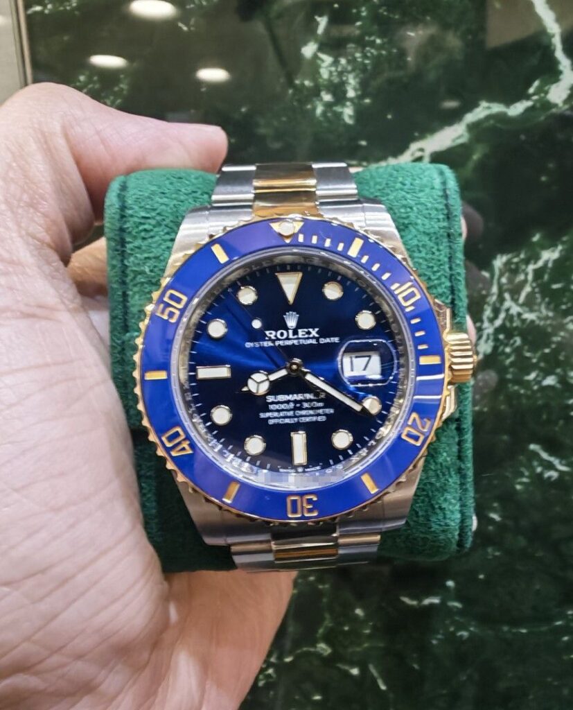 Rolex Submariner 41 half gold blue sunburst dial 126613lb