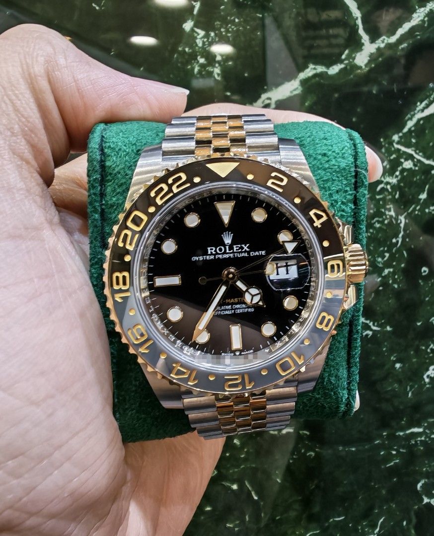 Sept 2024 local ad Rolex GMT master 2 half GOLD GUINNESS JUBILEE 126713grnr