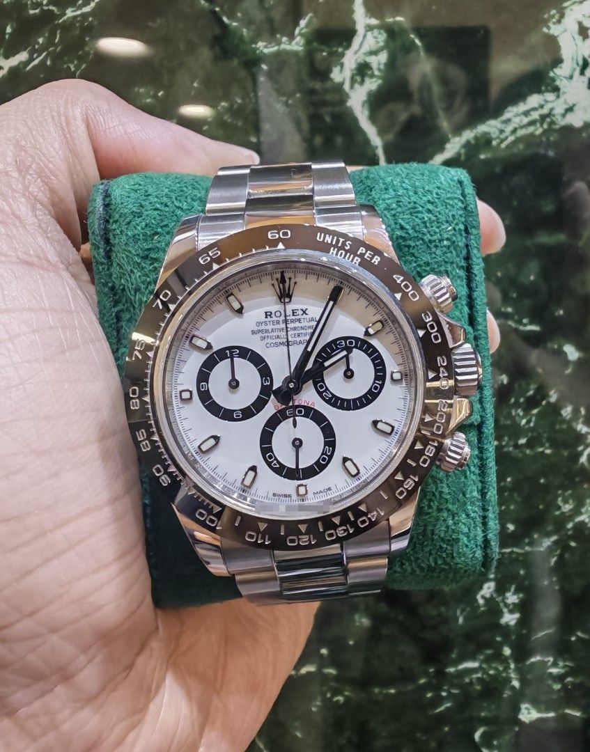Rolex Daytona steel ceramic white panda dial 116500ln