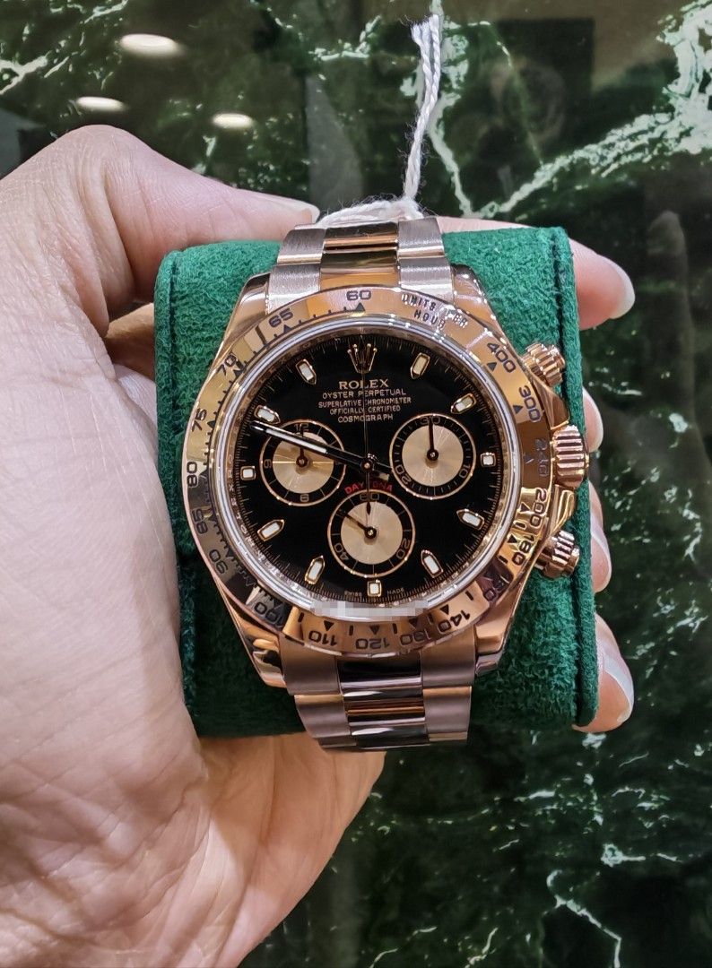 Rolex Daytona full Rose gold Black dial oyster 116505