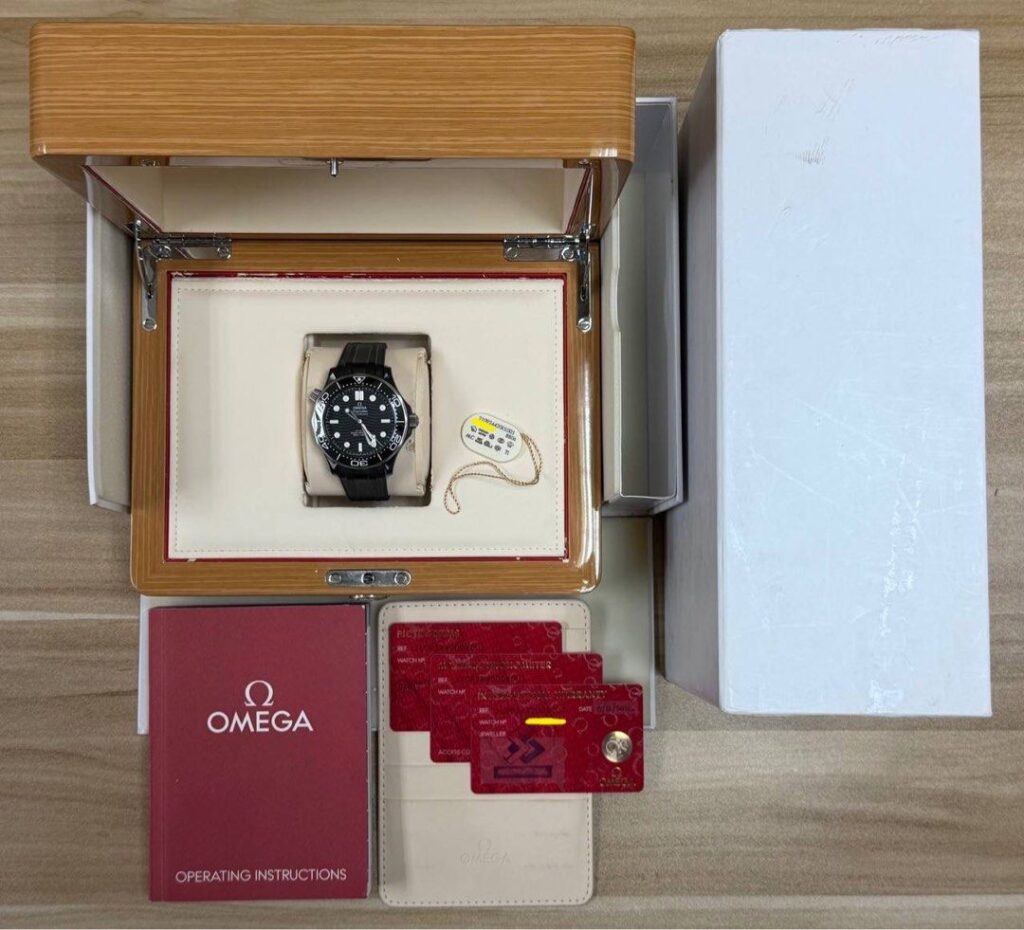 CHEAPEST🔥 Omega Seamaster Diver 300M 43.5mm Black Ceramic 2022 FULL SET Like New 210.92.44.20.01.001