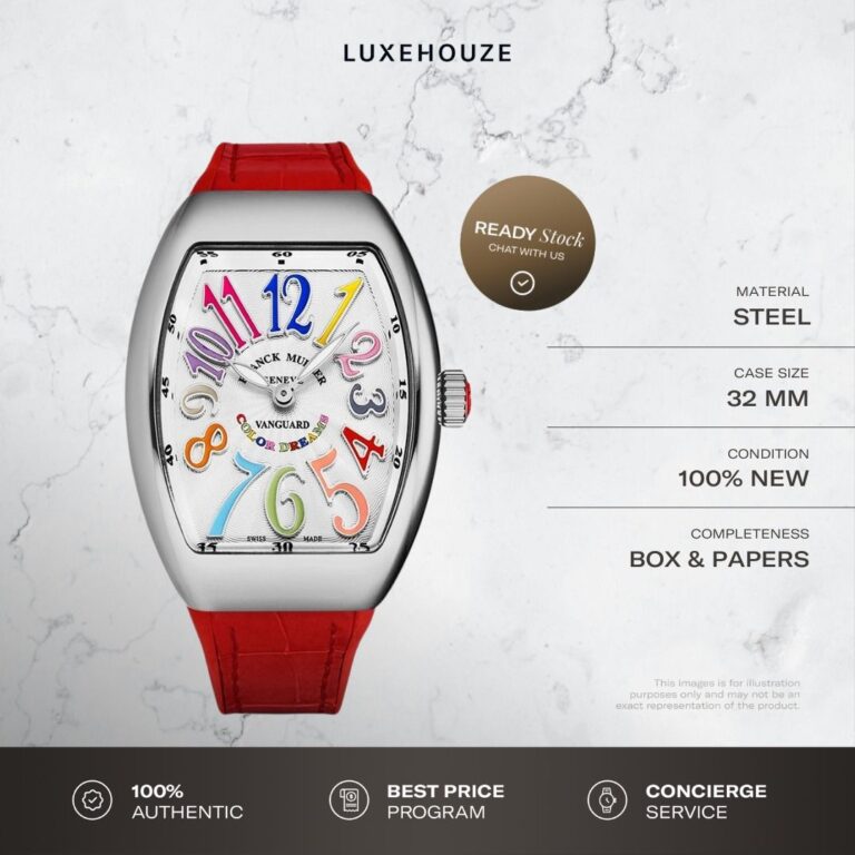 New Franck Muller Vanguard V 32 QZ ac.rg (blc.col DRM AC) (White Dial, Color of Dreams)