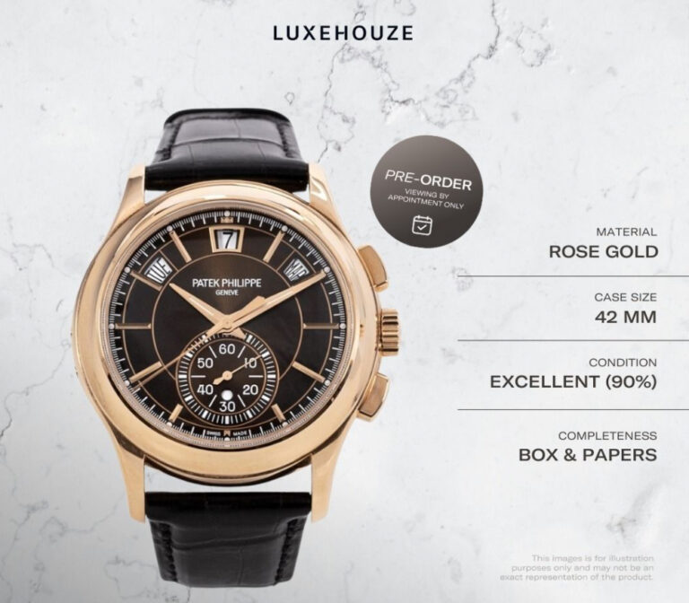 Mint 2022 Patek Philippe Complications Annual Calendar Chronograph 5905R-001 Brown