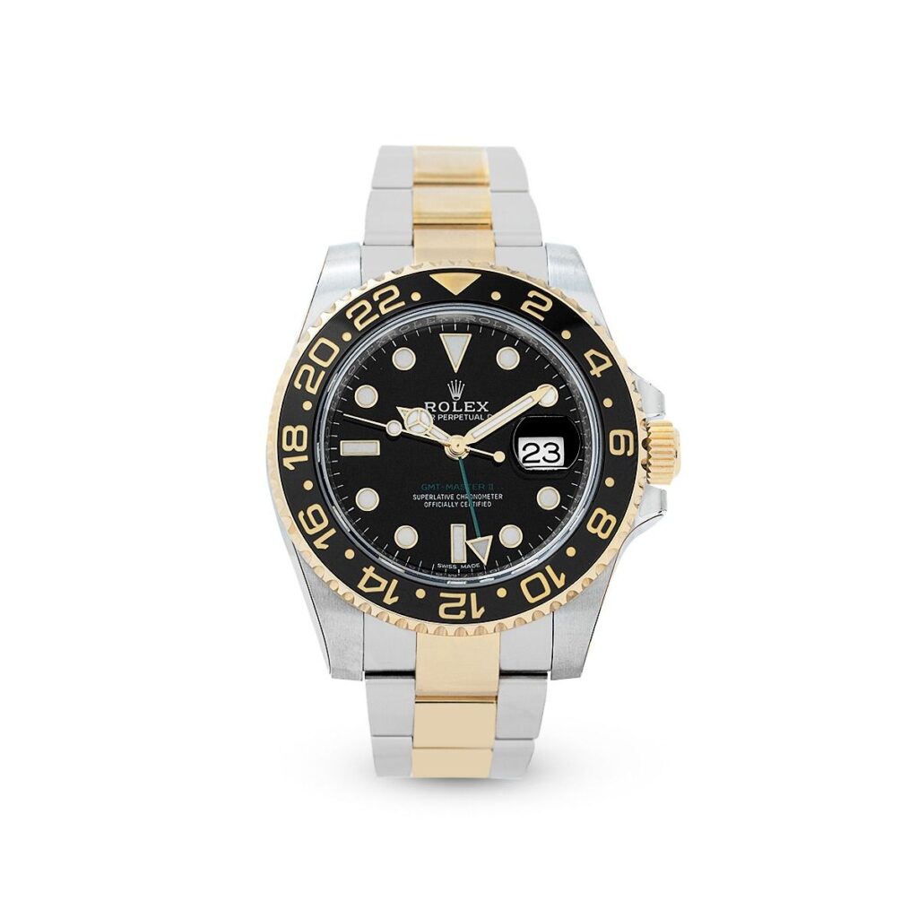 Mint Apr 2014 Rolex GMT Master II 116713LN 116713 Black Dial Oyster (-1 Link)