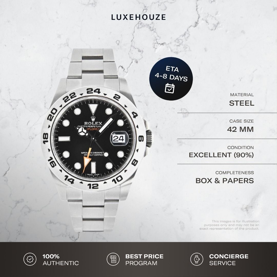 Mint Jul 2020 Rolex Explorer II 216570 Black Dial Oyster