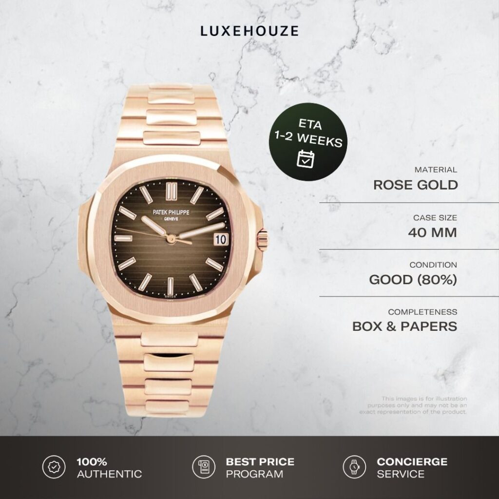 Mint 2018 Patek Philippe Nautilus 5711/1R-001 Brown