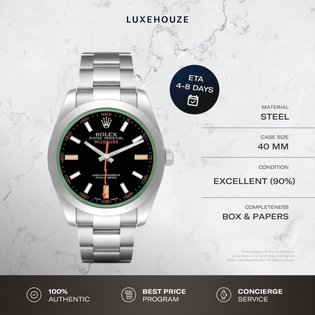 Mint May 2019 Rolex Milgauss 116400GV 116400 Black Dial Oyster