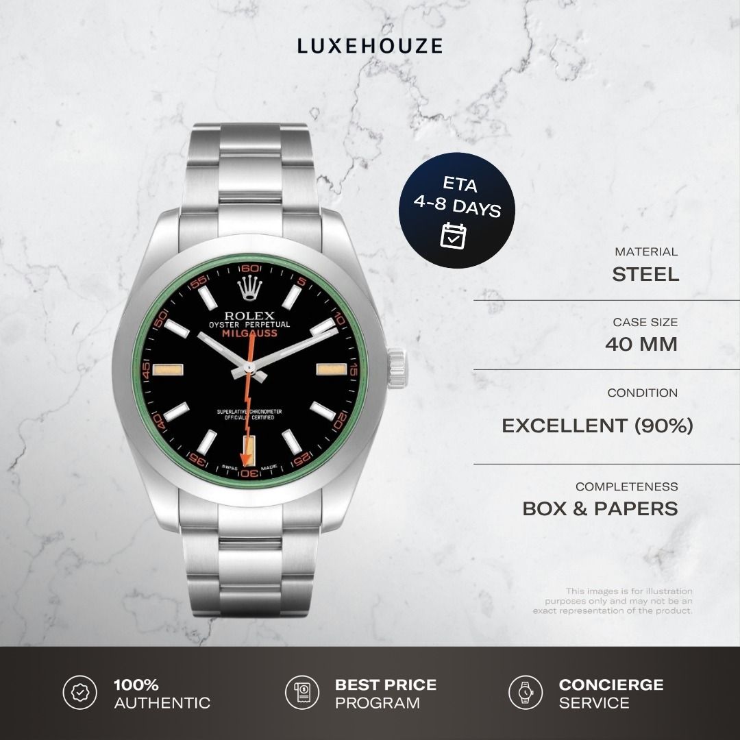Mint May 2019 Rolex Milgauss 116400GV 116400 Black Dial Oyster
