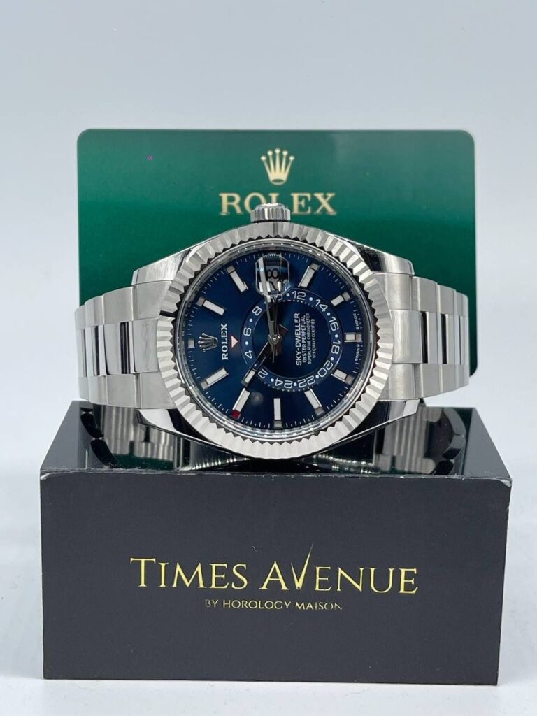 Brand New 2026 Jan Rolex Sky-Dweller Stainless Steel Oyster Bracelet 336934 "Blue"