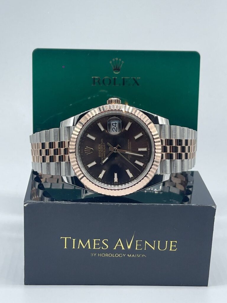 Brand New 2026 Feb Rolex Datejust 41 Two-Tone Rose Gold Jubilee Fluted Bezel 126331 "Slate Roman / Wimbledon"