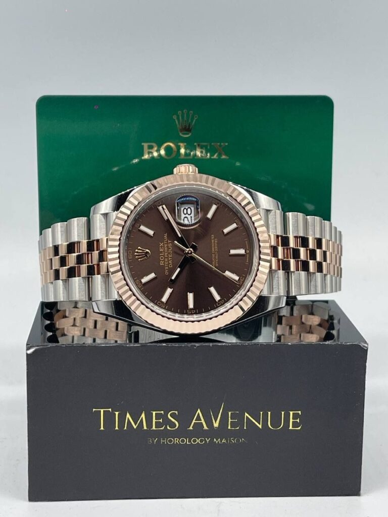 Brand New 2026 Feb Rolex Datejust 41 Two-Tone Rose Gold Jubilee Fluted Bezel 126331 "Chocolate"