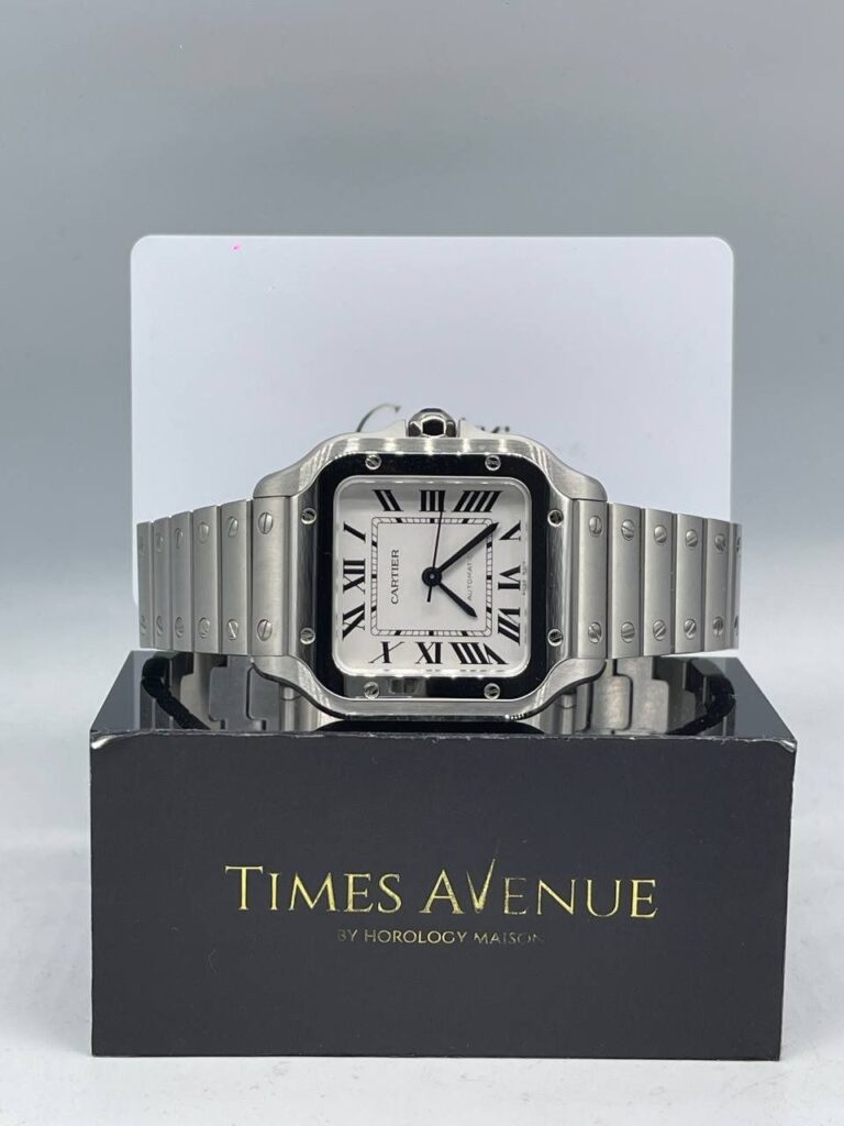 Brand New 2026 Jun Cartier Santos Medium WSSA0029 Steel Bracelet "White"
