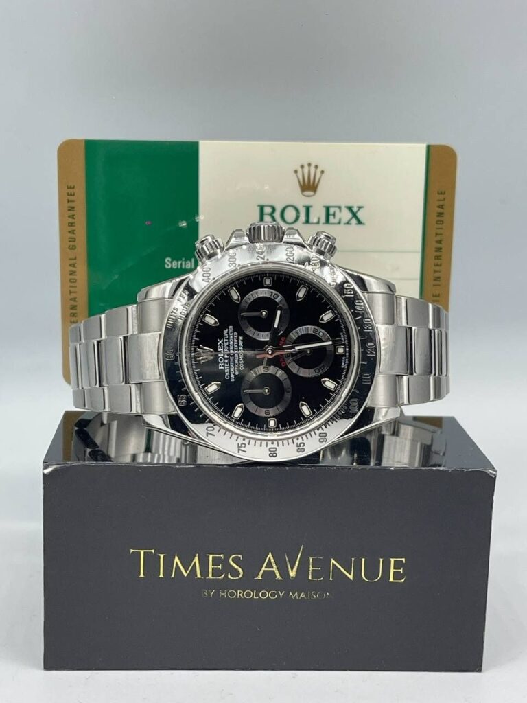 Preowned 2015 Sep Discontinued Rolex Daytona Stainless Steel Daytona 116520 "Black"
