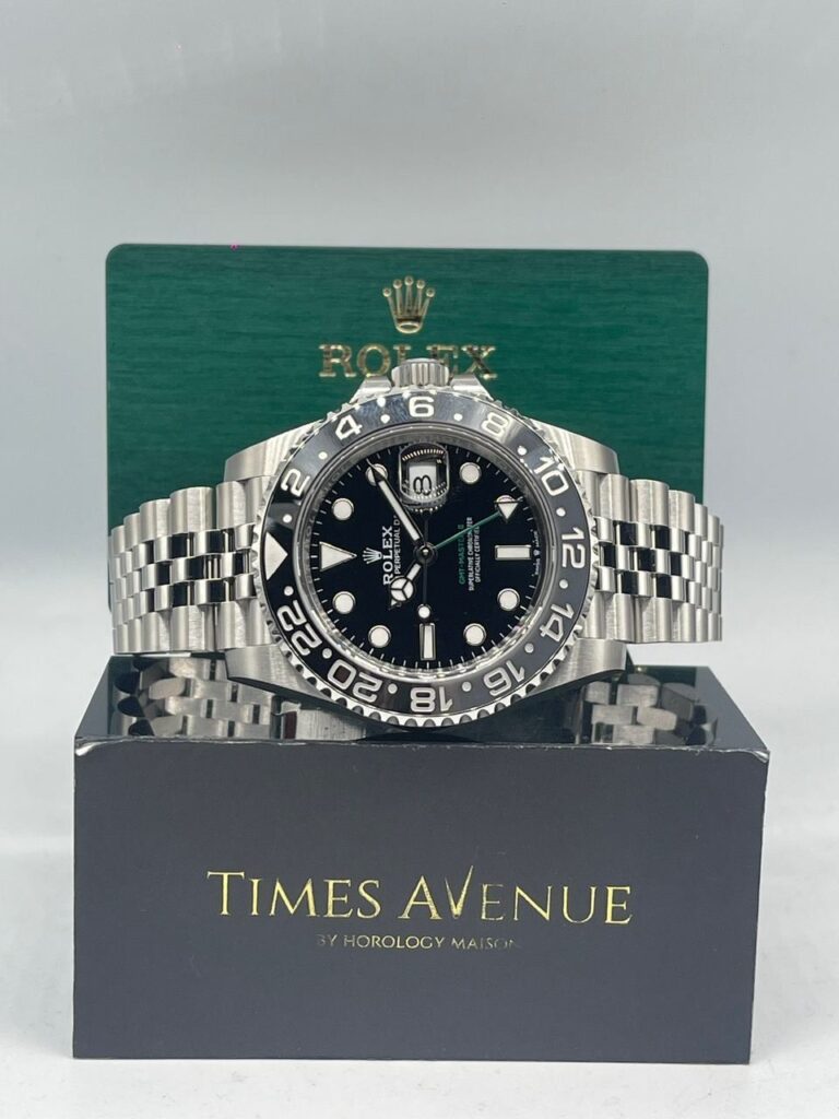 Brand New 2026 Aug Rolex GMT Master 2 Stainless Steel 126710GRNR Jubilee "Bruce Wayne" (Wood Card)