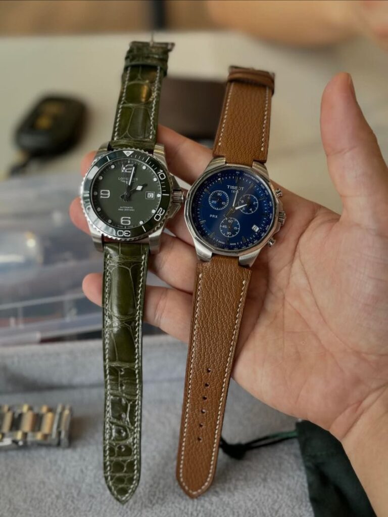 Customised premium leather strap for Tissot