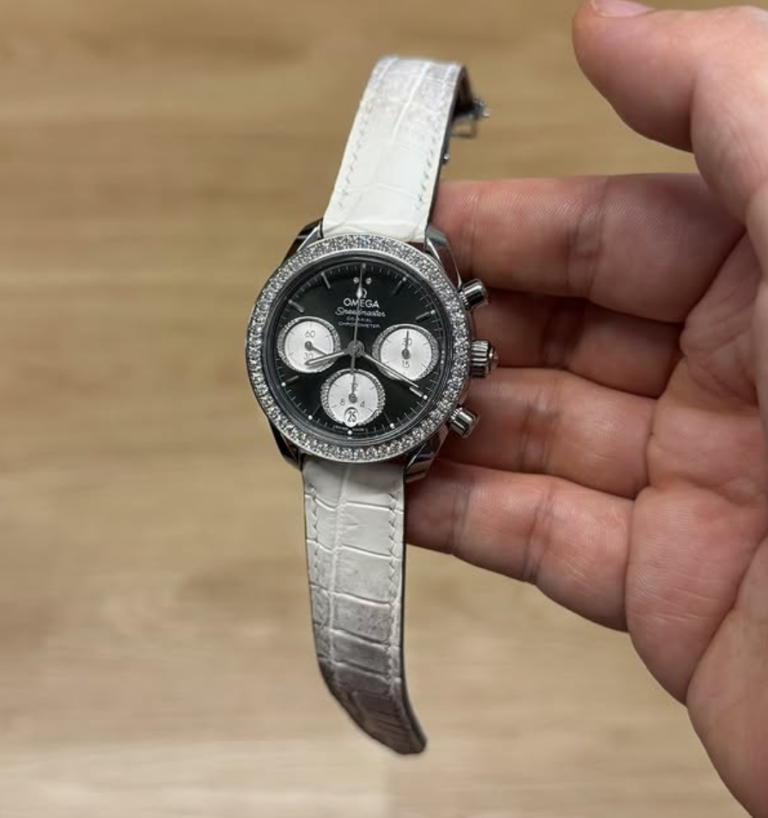 Omega Speedmaster beautifully paired with our premium leather