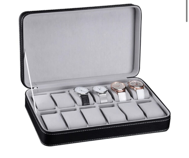 12 Slots PU Travel Watch Case