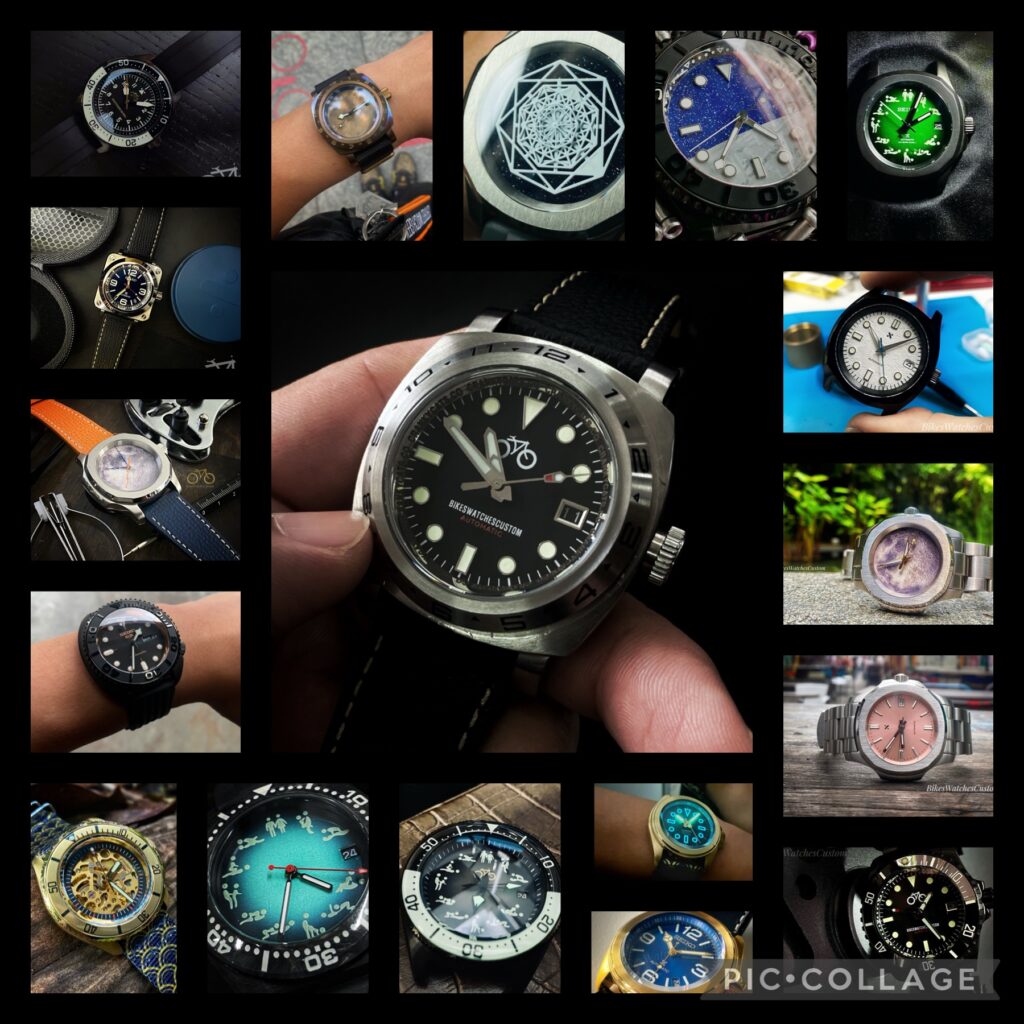 Custom Mechanical NH Movement Auto Watches by BikesWatchesCustom