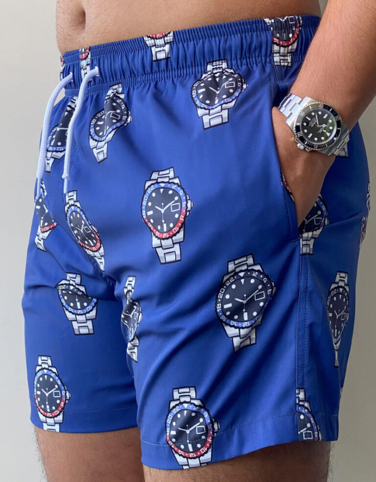 Watch design swim shorts