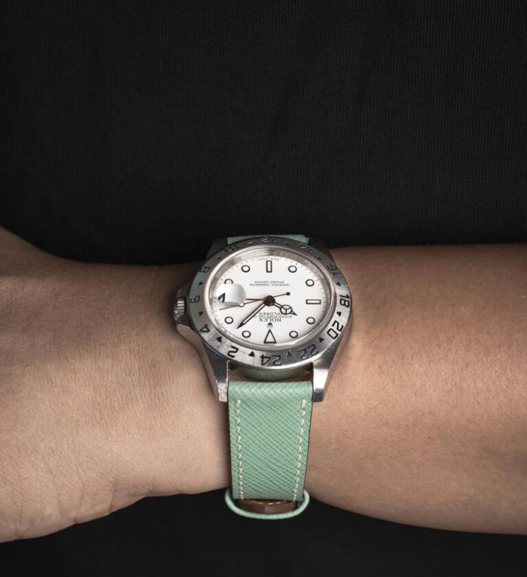 PISTACHE SAFFIANO STRAP on Rolex