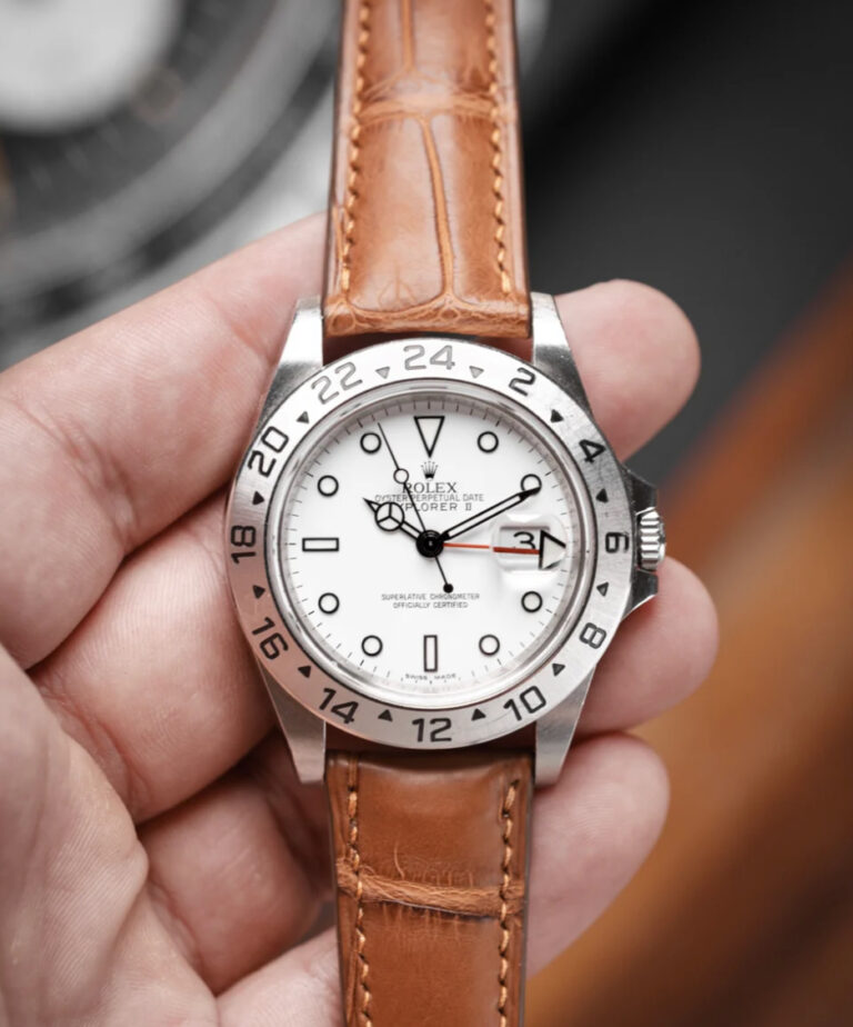 LIGHT BROWN CROCODILE PADDED STRAP on Rolex