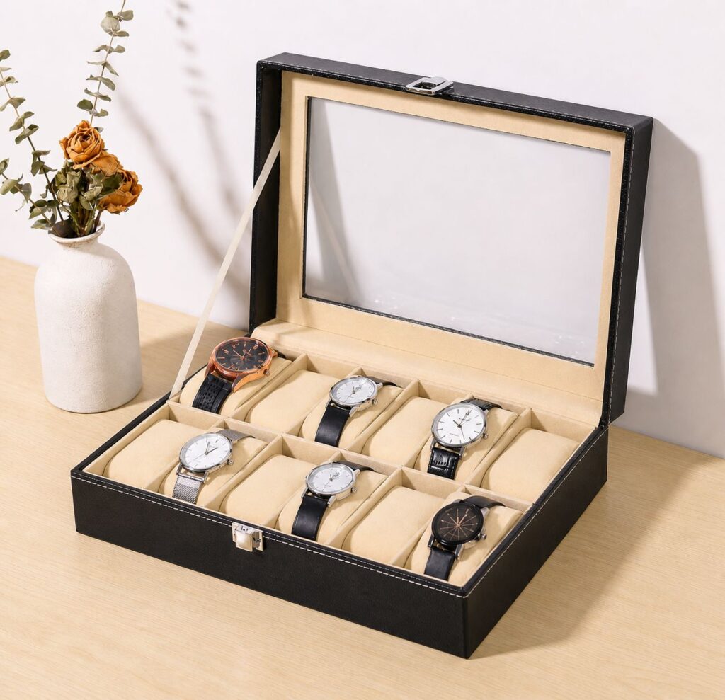Watch storage display storage tray box case 10 slots