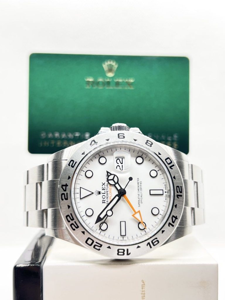 Pre Owned Rolex Oyster Explorer II 226570 “Polar” White Dial Automatic Steel Casing Bracelet ( Nov 25 )