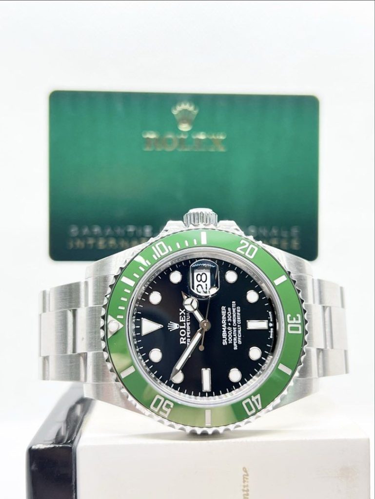 Pre Owned Rolex Oyster Submariner 126610LV “Starbucks” Black Dial Automatic Steel Casing Bracelet ( MK2, July 24 )